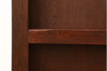 蔵戸をリペア&カスタム!格子裏面にガラスを組み入れ、表面は漆塗りを活かし、裏面は表面と近しい雰囲気になるよう着色。(玄関戸、玄関ドア、引き戸)