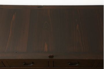 水屋箪笥サイドボードをリペア&カスタム!天板裏の補強をし、現状のお品物に合わせて1トーン程落ち着いた色に着色。(収納棚、戸棚、テレビ台、ローボード)
