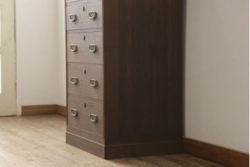 桐箪笥をリペア&カスタム!色味はオーク系にて着色。(並厚、桐たんす、洋服タンス、和タンス、引き出し)