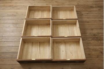 桐箪笥をリペア&カスタム!色味はオーク系にて着色。(並厚、桐たんす、洋服タンス、和タンス、引き出し)