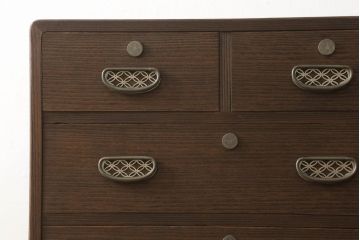 桐箪笥をリペア&カスタム!色味はオーク系にて着色。(並厚、桐たんす、洋服タンス、和タンス、引き出し)