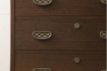 桐箪笥をリペア&カスタム!色味はオーク系にて着色。(並厚、桐たんす、洋服タンス、和タンス、引き出し)