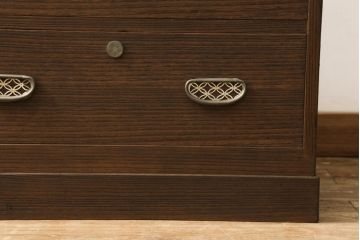 桐箪笥をリペア&カスタム!色味はオーク系にて着色。(並厚、桐たんす、洋服タンス、和タンス、引き出し)