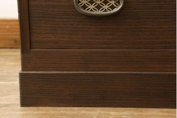 桐箪笥をリペア&カスタム!色味はオーク系にて着色。(並厚、桐たんす、洋服タンス、和タンス、引き出し)