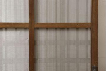 格子戸をリペア&カスタム!引手・金網・鍵・戸車を取り付け。新規製作した戸枠のみ現状の色味を活かして塗装。(引き戸、玄関戸)