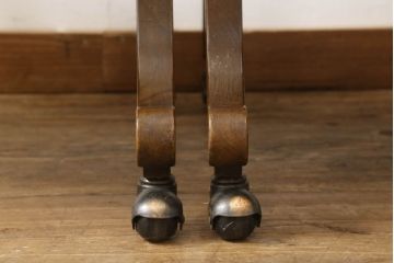 ダイニングチェア4脚をリペア&カスタム!ウレタンスポンジを交換し、希望の生地で座面を張替え。本体は元の木色をベースにキズをなじませて仕上げ。(サイドチェア、椅子、イス)