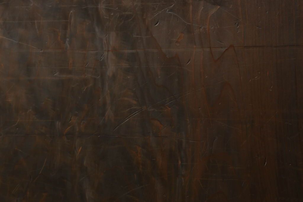 ガラス戸2枚をリペア&カスタム!高さと幅をリサイズし、調整式の平型の戸車を取り付け。色味は当店商品を参考に着色。(引き戸、建具)