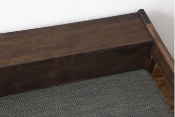 ソファベッドをリペア&カスタム!現状の塗装を剥離、シール剥がし、オイルフィニッシュにて仕上げ。(3人掛けソファ、3P、ソファベンチ、ヴィンテージ)