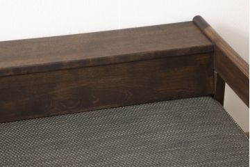 ソファベッドをリペア&カスタム!現状の塗装を剥離、シール剥がし、オイルフィニッシュにて仕上げ。(3人掛けソファ、3P、ソファベンチ、ヴィンテージ)