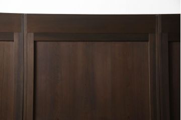 格子帯戸4枚をリペア&カスタム!高さと幅をリサイズし、既存のガラスをすりガラスに交換。本体は現状をベースにして1トーン程落ち着いた色味に着色。(板戸、建具、引き戸)