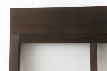 ガラス戸1枚をリペア&カスタム!高さをリサイズし、引手を取り付け。色味は当店の商品を参考に着色。(引き戸、建具)