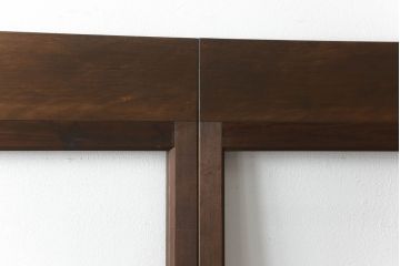 ガラス戸4枚をリペア&カスタム!高さをリサイズし、全てのガラスを新品のクリアガラスに交換。色味は当店商品を参考に着色。(引き戸、建具)