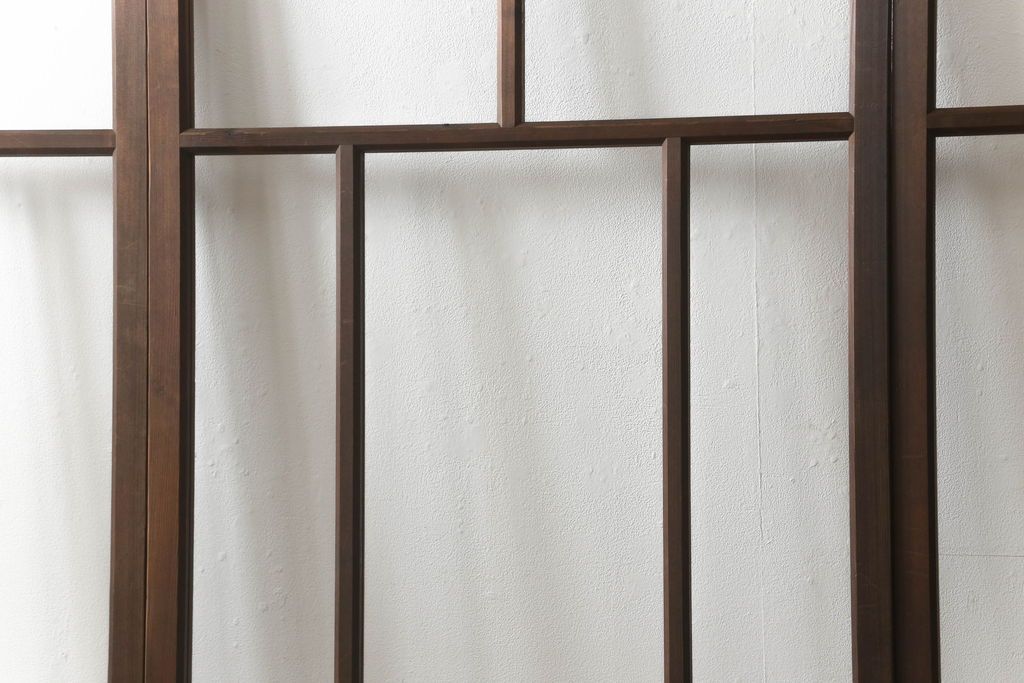 ガラス戸4枚をリペア&カスタム!高さをリサイズし、全てのガラスを新品のクリアガラスに交換。色味は当店商品を参考に着色。(引き戸、建具)