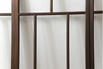 ガラス戸4枚をリペア&カスタム!高さをリサイズし、全てのガラスを新品のクリアガラスに交換。色味は当店商品を参考に着色。(引き戸、建具)