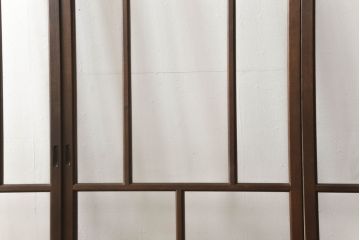 ガラス戸4枚をリペア&カスタム!高さをリサイズし、全てのガラスを新品のクリアガラスに交換。色味は当店商品を参考に着色。(引き戸、建具)