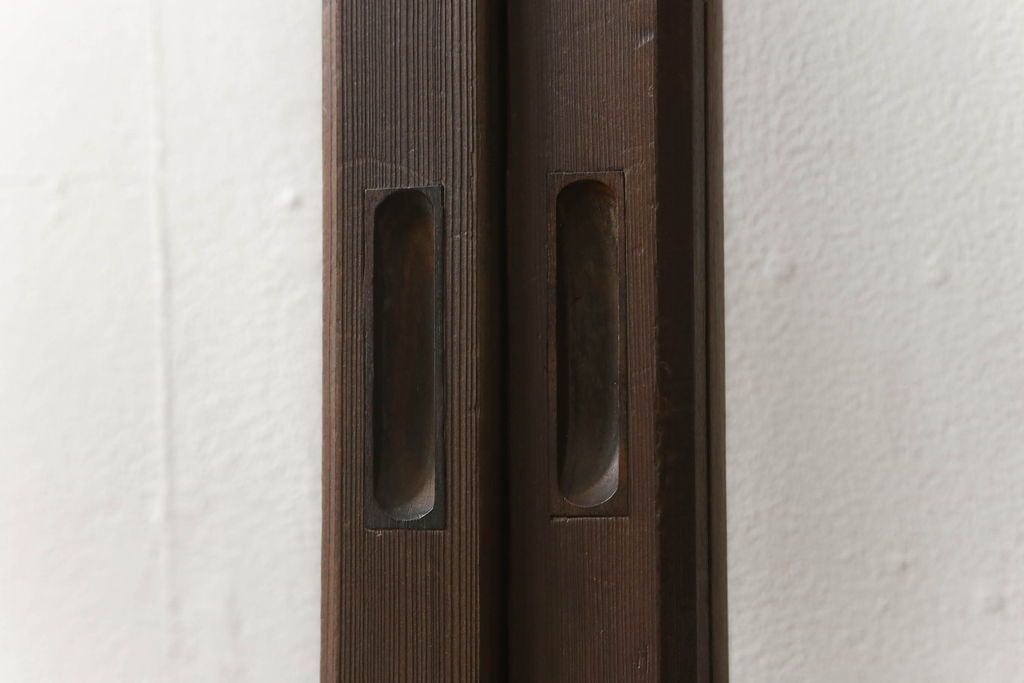 ガラス戸4枚をリペア&カスタム!高さをリサイズし、全てのガラスを新品のクリアガラスに交換。色味は当店商品を参考に着色。(引き戸、建具)