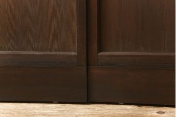 ガラス戸4枚をリペア&カスタム!高さをリサイズし、全てのガラスを新品のクリアガラスに交換。色味は当店商品を参考に着色。(引き戸、建具)