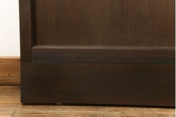 ガラス戸4枚をリペア&カスタム!高さをリサイズし、全てのガラスを新品のクリアガラスに交換。色味は当店商品を参考に着色。(引き戸、建具)