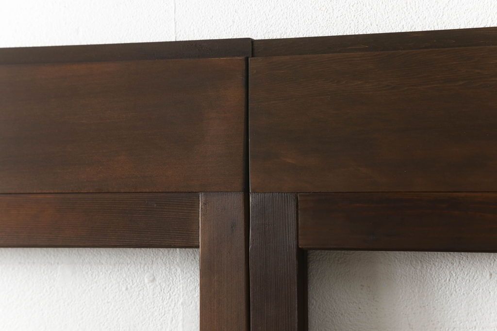 ガラス戸4枚をリペア&カスタム!高さをリサイズし、全てのガラスを新品のクリアガラスに交換。色味は当店商品を参考に着色。(引き戸、建具)