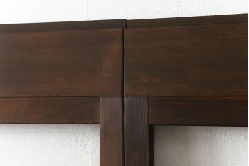 ガラス戸4枚をリペア&カスタム!高さをリサイズし、全てのガラスを新品のクリアガラスに交換。色味は当店商品を参考に着色。(引き戸、建具)