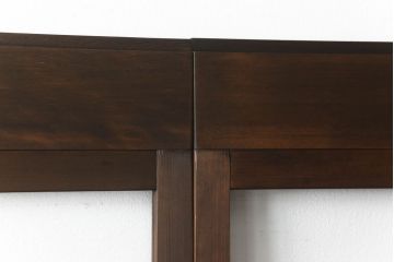 ガラス戸4枚をリペア&カスタム!高さをリサイズし、全てのガラスを新品のクリアガラスに交換。色味は当店商品を参考に着色。(引き戸、建具)