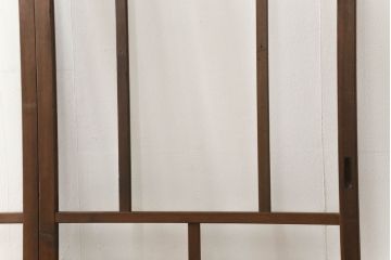 ガラス戸4枚をリペア&カスタム!高さをリサイズし、全てのガラスを新品のクリアガラスに交換。色味は当店商品を参考に着色。(引き戸、建具)