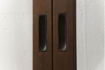 ガラス戸4枚をリペア&カスタム!高さをリサイズし、全てのガラスを新品のクリアガラスに交換。色味は当店商品を参考に着色。(引き戸、建具)