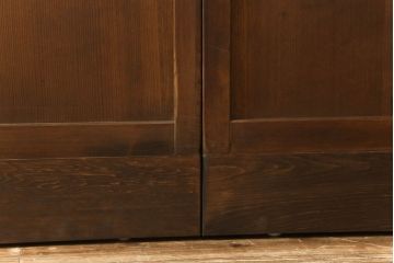 ガラス戸4枚をリペア&カスタム!高さをリサイズし、全てのガラスを新品のクリアガラスに交換。色味は当店商品を参考に着色。(引き戸、建具)