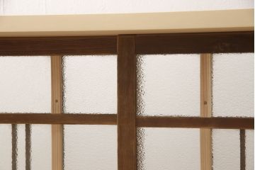 ガラス窓をリペア&カスタム!お客様のご希望に合わせてリサイズ。戸枠を新規製作。着色はせず、手触りが良くなる程度のバフ掛けをして仕上げ。(ガラス戸、引き戸、建具)