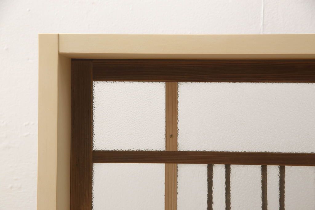 ガラス窓をリペア&カスタム!お客様のご希望に合わせてリサイズ。戸枠を新規製作。着色はせず、手触りが良くなる程度のバフ掛けをして仕上げ。(ガラス戸、引き戸、建具)