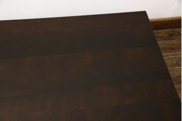 北海道民芸家具の折り畳み式テーブルの見た目を変えずに奇麗にリペア!天板の塗装を剥離して輪ジミのできにくい塗料で再塗装。(ローテーブル、ちゃぶ台、文机、センターテーブル、折り畳み)