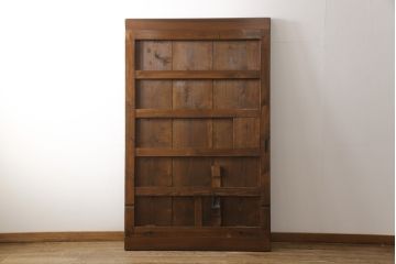 蔵戸をリペア&カスタム!高品質リペアを施し、リサイズ。丸型戸車を取り付け。外部用塗装で仕上げ。(引き戸、玄関戸、建具)