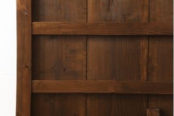 蔵戸をリペア&カスタム!高品質リペアを施し、リサイズ。丸型戸車を取り付け。外部用塗装で仕上げ。(引き戸、玄関戸、建具)