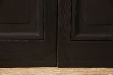 ガラス戸をリペア&カスタム!リサイズし平型戸車を取り付け。クリアガラスをはめ込み、木部はご希望の色味に着色仕上げ。(引き戸、建具)