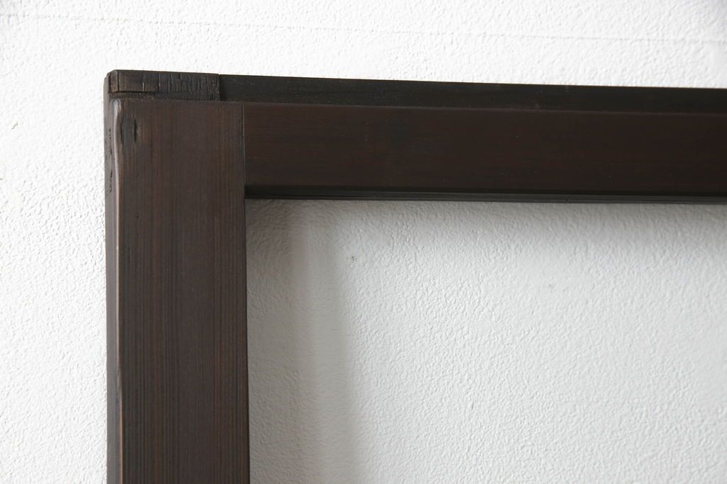 ガラス戸をリペア&カスタム!リサイズし平型戸車を取り付け。クリアガラスをはめ込み、木部はご希望の色味に着色仕上げ。(引き戸、建具)