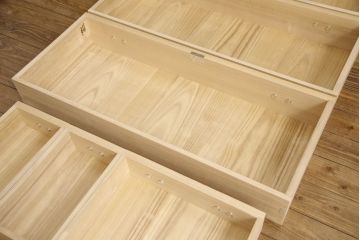 加茂総桐箪笥の見た目を変えずに綺麗にリペア!本来の美しさを活かした木地色仕上げ。(胴厚・四方丸、桐タンス、桐たんす、着物箪笥)