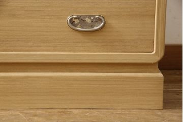 加茂総桐箪笥の見た目を変えずに綺麗にリペア!本来の美しさを活かした木地色仕上げ。(胴厚・四方丸、桐タンス、桐たんす、着物箪笥)