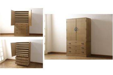 総桐箪笥の見た目を変えずに綺麗にリペア!本来の美しさを活かした木地色仕上げ。(並厚、桐たんす、和タンス、収納箪笥、着物箪笥)