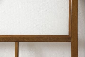 昭和中期のガラス戸をリペア&カスタム!上段は麻の葉模様のガラス、下段はクリアガラスに交換。(引き戸、建具)