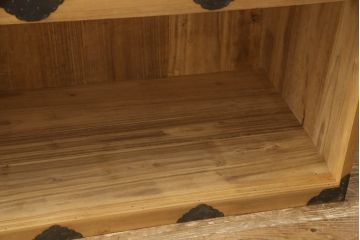 総桐箪笥をリペア&カスタム!天板と底板を補強。全体を自然な木地色仕上げ。(戸棚、収納棚、サイドボード、桐箪笥、桐たんす、ローボード)