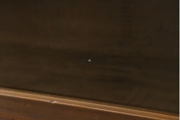 二段重ね収納棚をリペア&カスタム!奥行きをリサイズし、全体を1トーン落ち着いた色味に着色仕上げ。(キャビネット、戸棚、食器棚、飾り棚、ガラスケース、店舗什器、本箱、ブックケース)