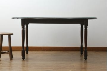 ダイニングテーブルをリペア&カスタム!新たにガラス天板を製作。(食卓、オーバルテーブル、楕円、4人掛け、6人掛け)