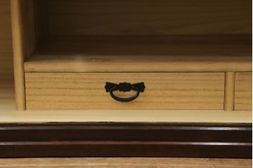 志太民芸家具のローボードをリペア&カスタム!元の色味を活かしつつ1トーン落ち着いた色に着色仕上げ。(サイドボード、和箪笥、収納箪笥、整理タンス、テレビ台、テレビボード、引き出し)