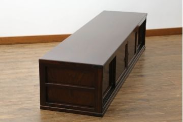 志太民芸家具のローボードをリペア&カスタム!元の色味を活かしつつ1トーン落ち着いた色に着色仕上げ。(サイドボード、和箪笥、収納箪笥、整理タンス、テレビ台、テレビボード、引き出し)
