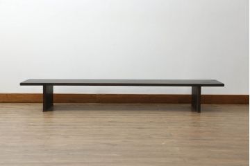 昭和中期の裁ち板をリペア&カスタム!濃い茶色で着色仕上げ。(ローテーブル、作業台、飾り台、陳列台)