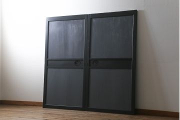 明治期の板戸をリペア&カスタム!丸戸車からV字戸車に交換。戸枠を新規製作。(帯戸、引き戸、建具)