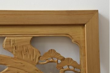 昭和中期の彫刻欄間の見た目を変えずに綺麗にリペア!無着色クリアワックス仕上げ。(明り取り、明かり取り)