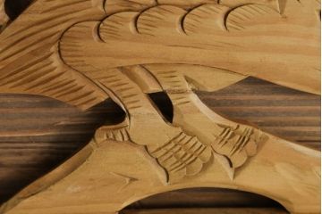 昭和中期の彫刻欄間の見た目を変えずに綺麗にリペア!無着色クリアワックス仕上げ。(明り取り、明かり取り)