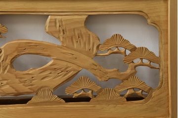 昭和中期の彫刻欄間の見た目を変えずに綺麗にリペア!無着色クリアワックス仕上げ。(明り取り、明かり取り)