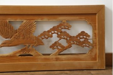 昭和中期の彫刻欄間の見た目を変えずに綺麗にリペア!無着色クリアワックス仕上げ。(明り取り、明かり取り)